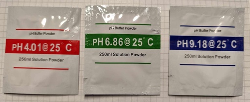 [POUCAL469] Sachets de poudres de calibrage pour pH mètre 4.01 6.86 9.18